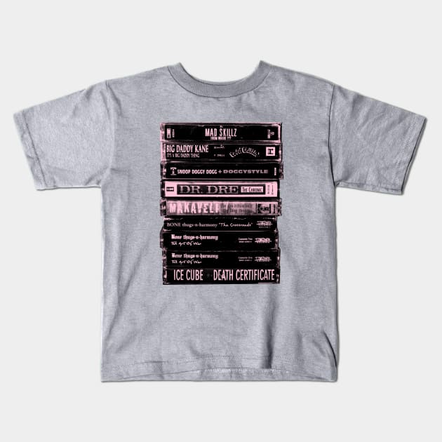 Hip Hop Cassettes Tape Ver.2 Kids T-Shirt by GraciafyShine